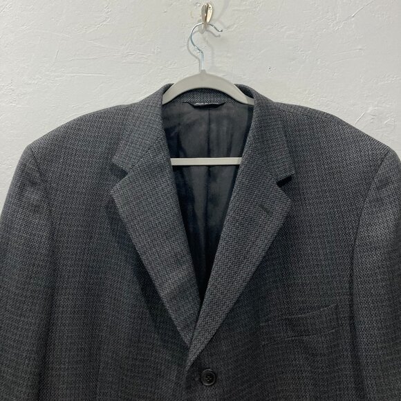 Vito Rufolo Italy Pure New Wool Blazer Jacket 4 button textured Gray 48 XL - Picture 4 of 14